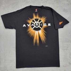 Avarice Shirt Mens Medium Black Crewneck DC Comics Superhero Graphitti Adult‎ M